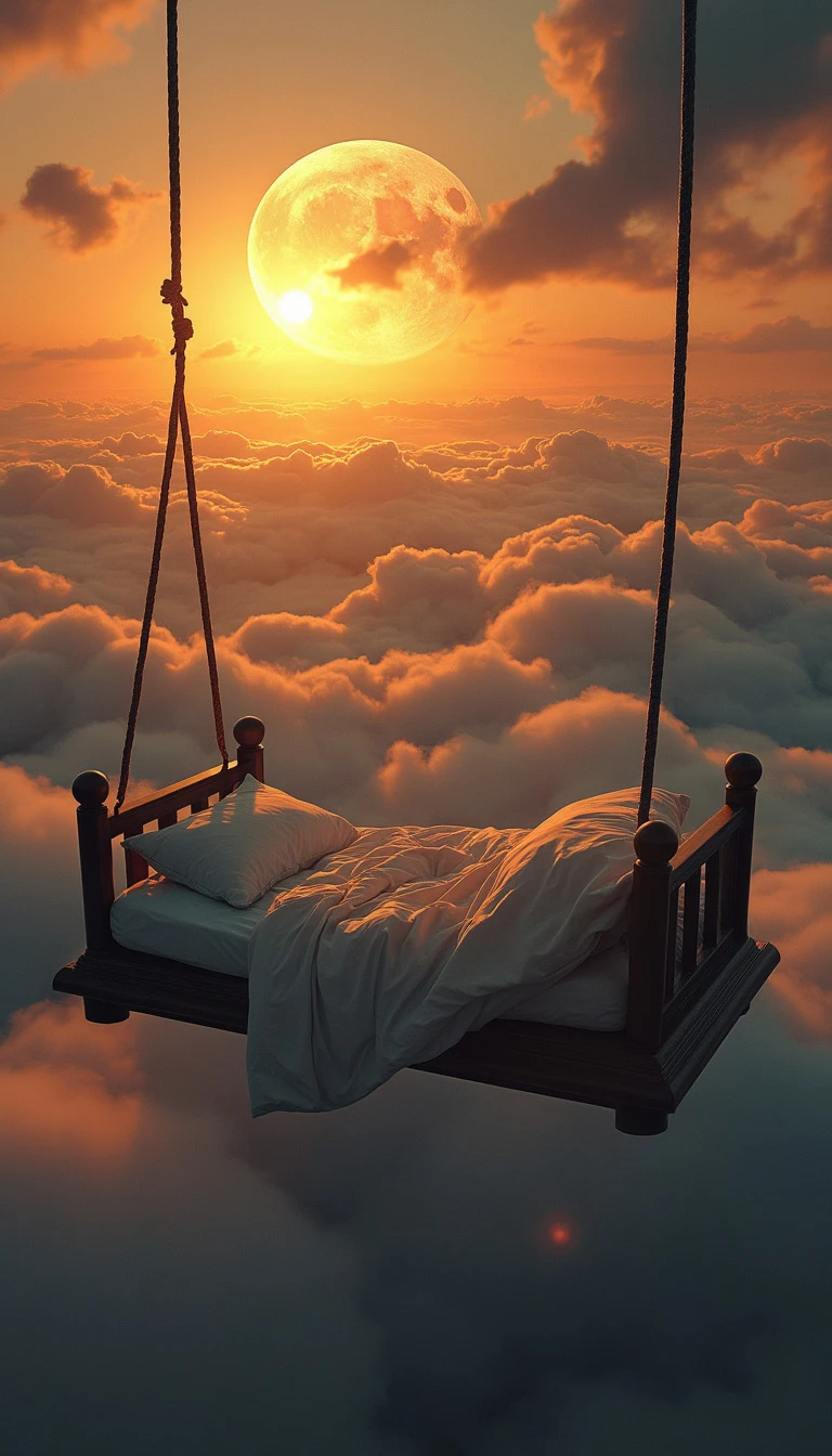 Sleep On Rope A suspended sleeping place with a rope attached to... - FluxPro.art