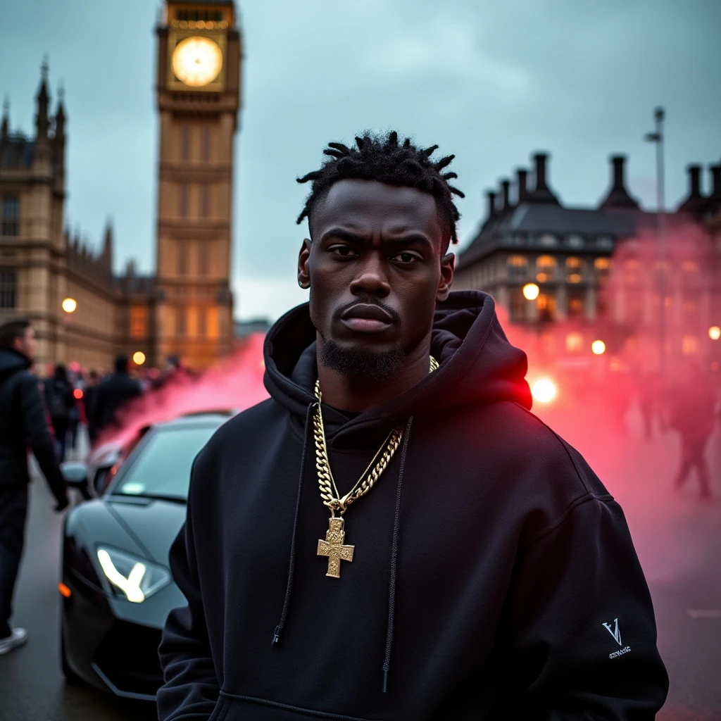 Kodak photography. Photo of a rapper in London... - FluxPro.art