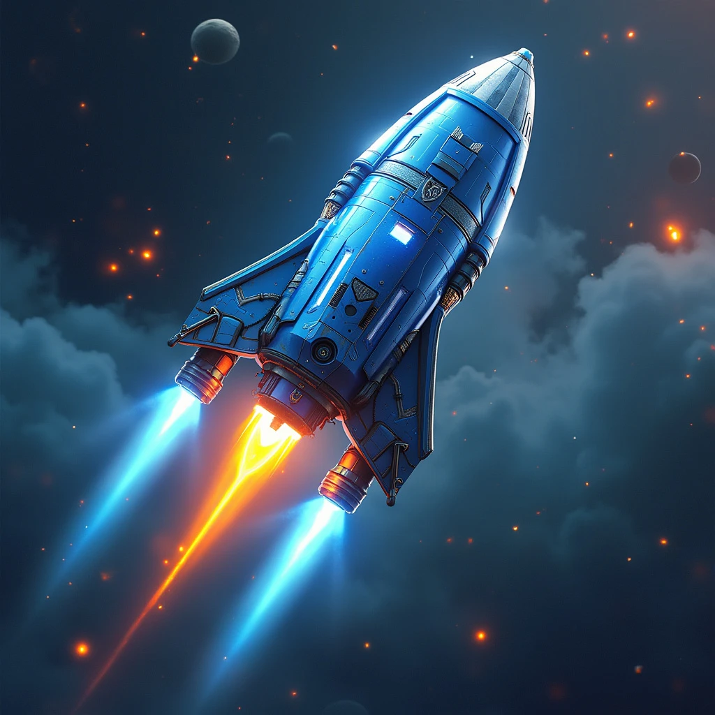 Abstract rocket artwork