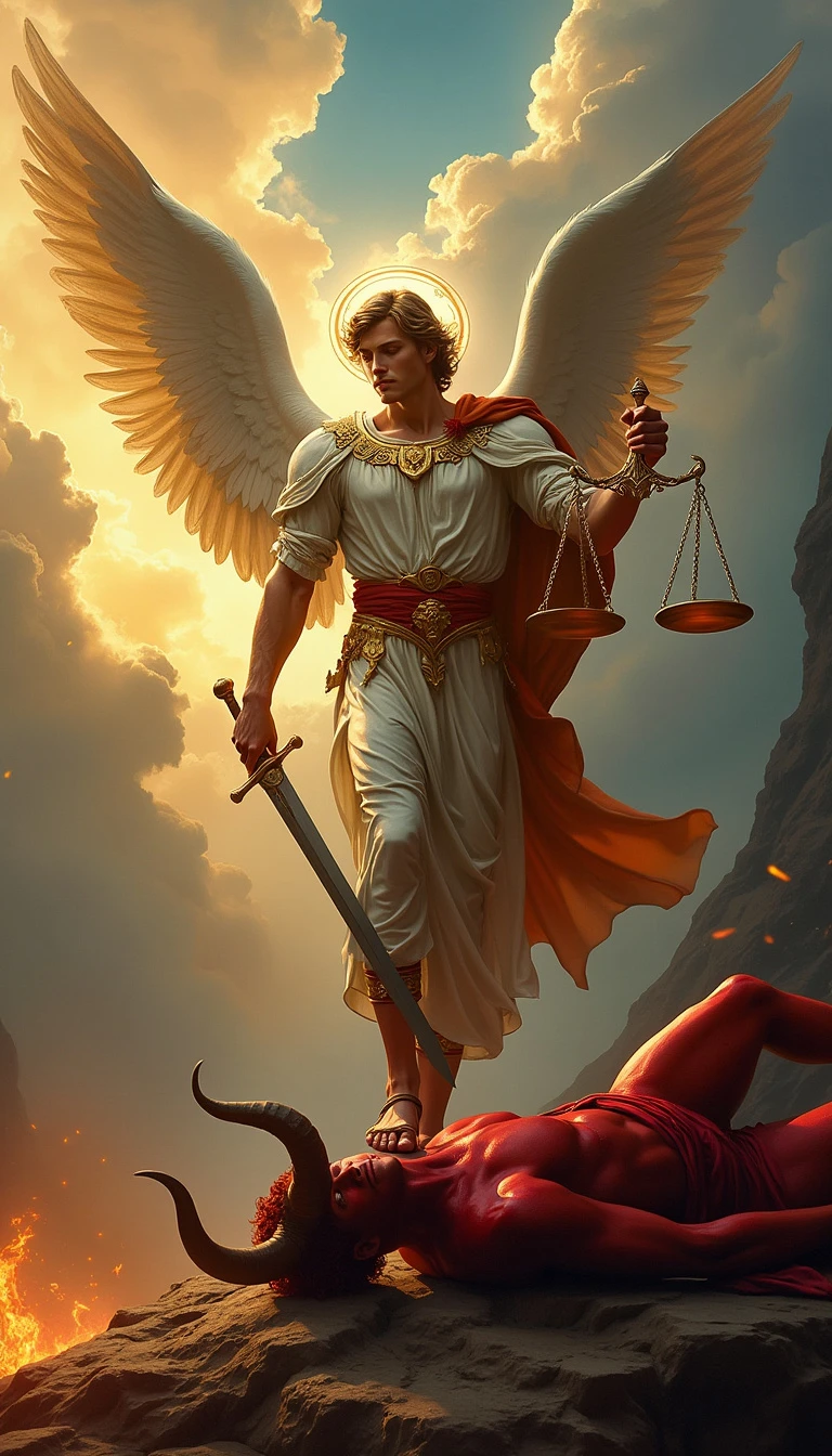 Hyper-realistic depiction of Saint Michael the - FluxPro.art