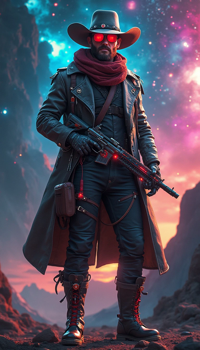 Cowboy Spaceman space cowboy| futuristic western| detailed space... - FluxPro.art